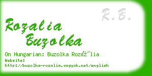 rozalia buzolka business card